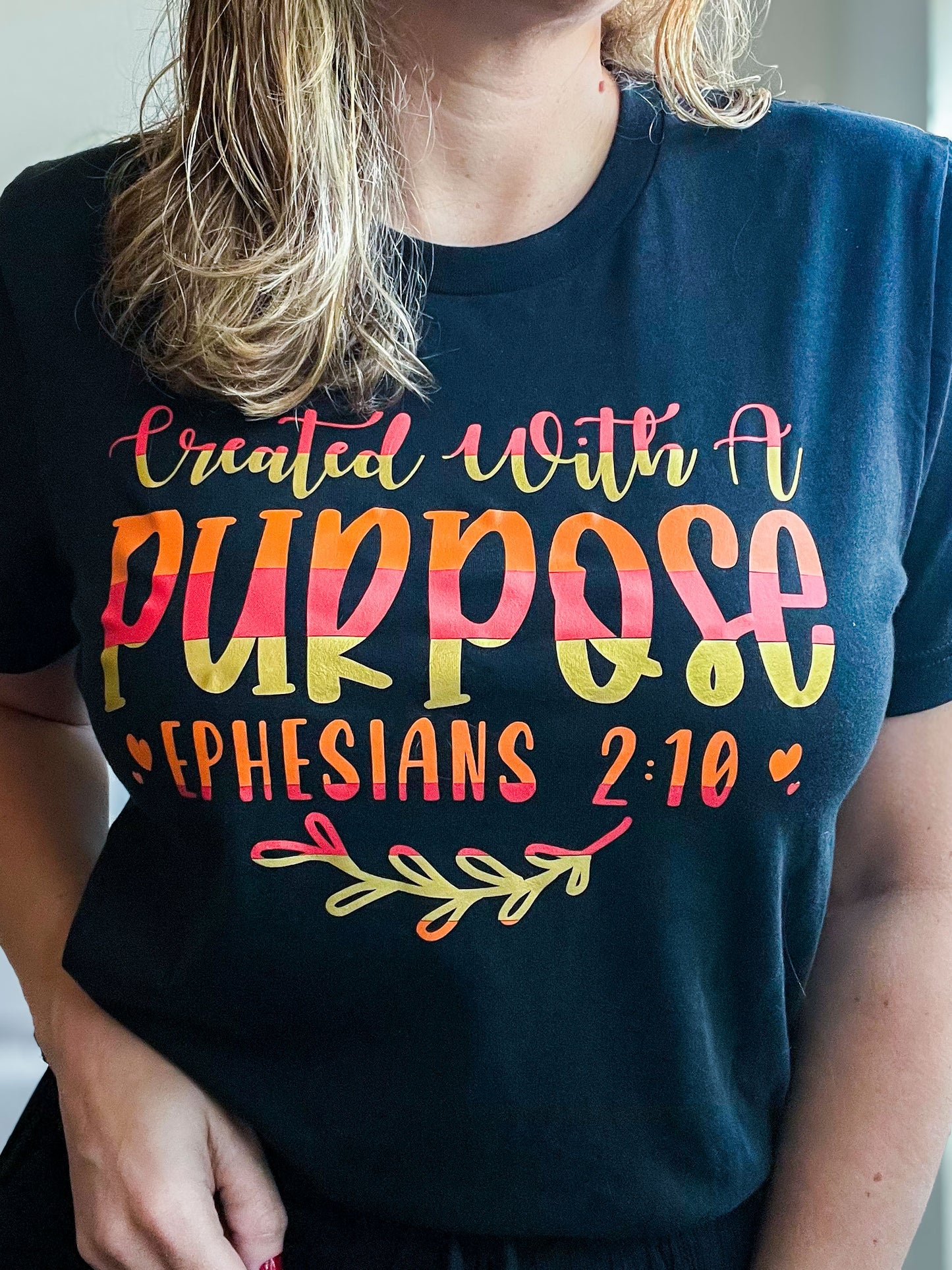 “Created with a Purpose” T-Shirt – Black | Ephesians 2:10